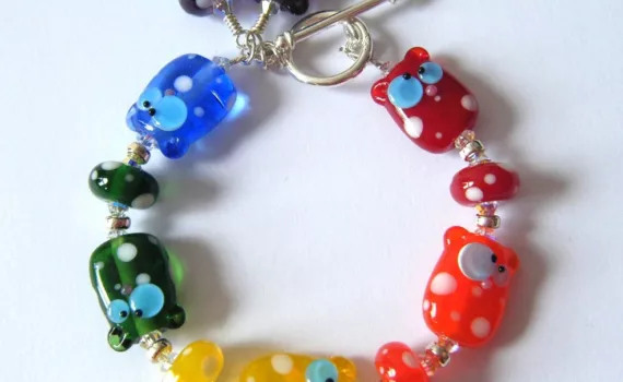 Custom Rainbow Hamster Bracelet