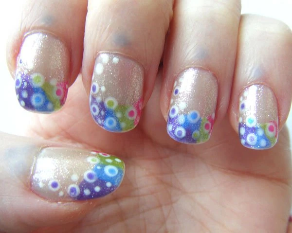 Colourful Bubbles Manicure