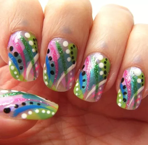 Mermaid Abstract Manicure